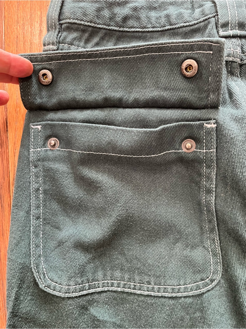Empyre Jeans Green Relaxed Fit Denim Straight Leg Baggy Skater 90s 28W - Picture 5 of 9